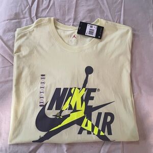 Nike Yellow Short Sleeve Tee with Air Logo